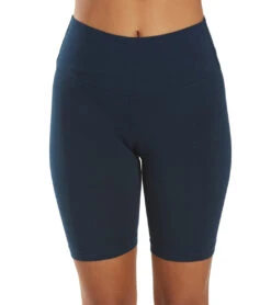 Hard Tail Flat Waist Biker Shorts Past Midnight Blue -Pranty Yoga Shop 6606360641579 pastmidnightblue