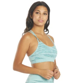 NUX Hand-Dye Levitate Yoga Sports Bra Blue Ripple -Pranty Yoga Shop 6611852492843 blueripple 3a