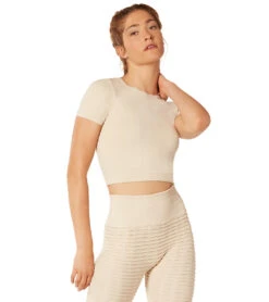 NUX Our Favorite Crop Top Latte -Pranty Yoga Shop 6612023574571 latte