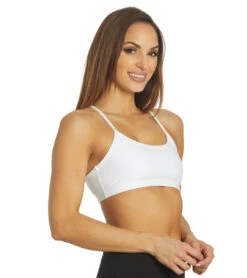 Beyond Yoga Spacedye Slim Racerback Yoga Sports Bra Cloud White