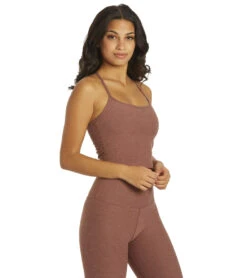 Beyond Yoga Spacedye Slim Racerback Cropped Tank Sienna Brown Heather -Pranty Yoga Shop 6612257243179 siennabrownheather 3a