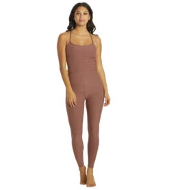 Beyond Yoga Spacedye Slim Racerback Cropped Tank Sienna Brown Heather -Pranty Yoga Shop 6612257243179 siennabrownheather 4a