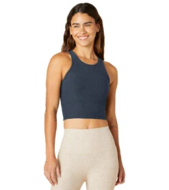 Beyond Yoga Focus Cropped Tank -Pranty Yoga Shop 6612261470251 nocturnalnavy
