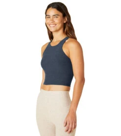 Beyond Yoga Focus Cropped Tank -Pranty Yoga Shop 6612261470251 nocturnalnavy 2a