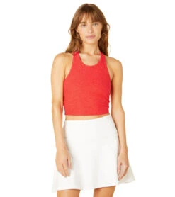 Beyond Yoga Focus Cropped Tank -Pranty Yoga Shop 6612261503019 redflowerscarlet 1a