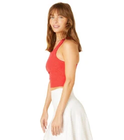 Beyond Yoga Focus Cropped Tank -Pranty Yoga Shop 6612261503019 redflowerscarlet 4a