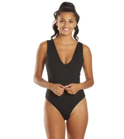 Free People Keep It Sleek Bodysuit Black -Pranty Yoga Shop 6613005205547 black
