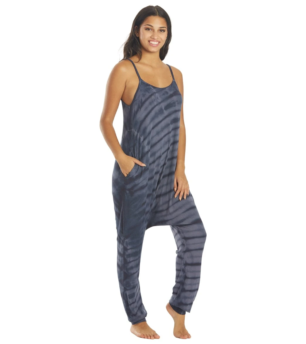 Spiritual Gangster Harem Jumpsuit Steel Tie Dye 3 Spiritual Gangster Harem Jumpsuit Steel Tie Dye
