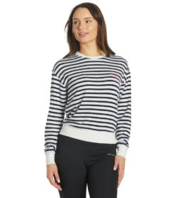 Spiritual Gangster Crew Neck Savasana Pullover 13 Spiritual Gangster Crew Neck Savasana Pullover -Pranty Yoga Shop 6629891702827 navyprintstripe