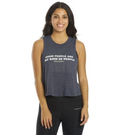 Spiritual Gangster Good Crop Tank -Pranty Yoga Shop 6629892259883 heathernight