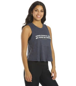 Spiritual Gangster Good Crop Tank -Pranty Yoga Shop 6629892259883 heathernight 2a
