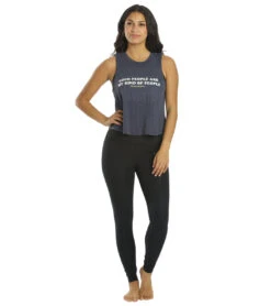 Spiritual Gangster Good Crop Tank -Pranty Yoga Shop 6629892259883 heathernight 4a