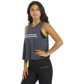Spiritual Gangster Good Crop Tank -Pranty Yoga Shop 6629892259883 heathernight 5a