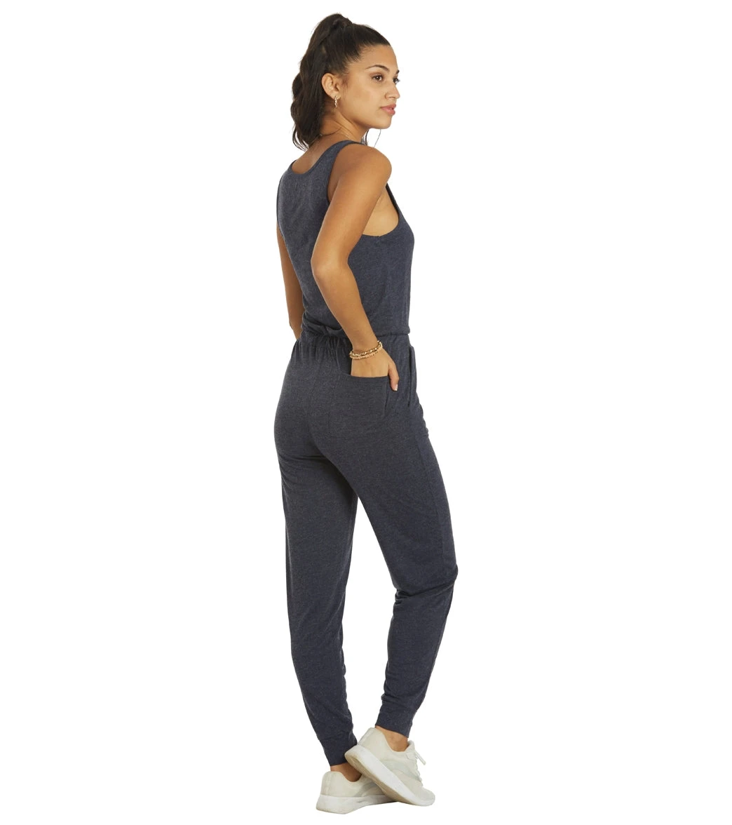 Spiritual Gangster Perfect Lounge Jumpsuit Heather Night 4 Spiritual Gangster Perfect Lounge Jumpsuit Heather Night - Image 2