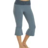 Hard Tail Contour Rolldown V-Split Capris Steel Blue -Pranty Yoga Shop 6637055508523 steelblue 2a