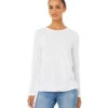 Bella + Canvas Daily Long Sleeve Tee White -Pranty Yoga Shop 6646906585131 white 2a