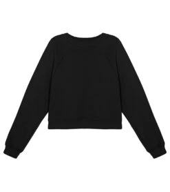 Bella + Canvas Raglan Sweatshirt Black -Pranty Yoga Shop 6646907863083 black 4a