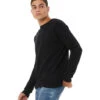 Bella + Canvas Crew Sweatshirt Black -Pranty Yoga Shop 6646910746667 black 2a 1