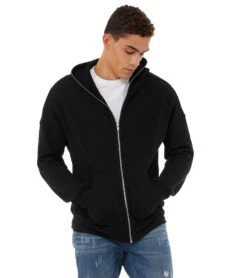Bella + Canvas Total Zip Hoodie Black -Pranty Yoga Shop 6646911238187 black 1
