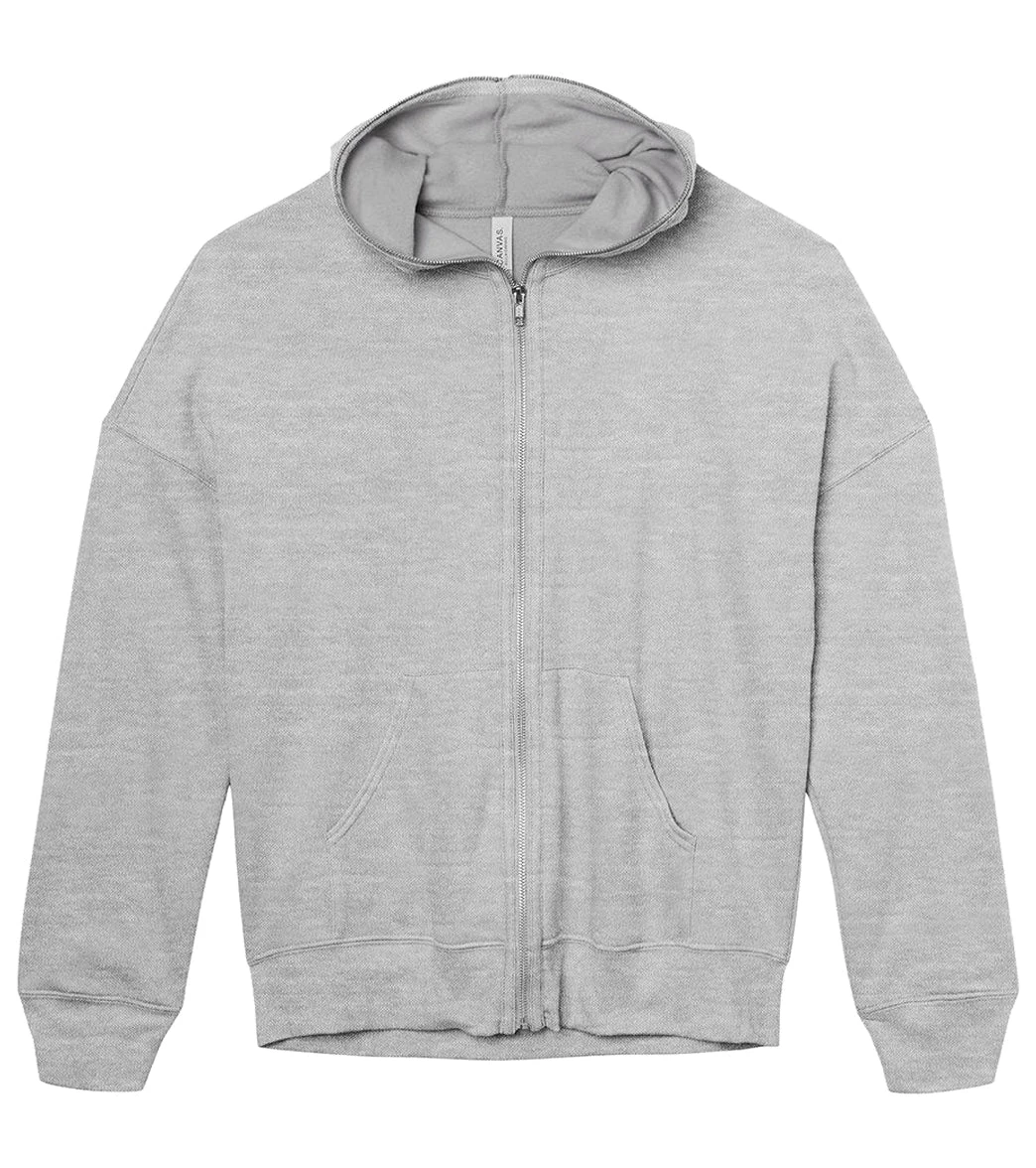 Bella + Canvas Total Zip Hoodie Athletic Heather 5 Bella + Canvas Total Zip Hoodie Athletic Heather - Image 3