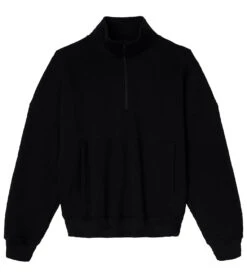Bella + Canvas 1/2 Zip Sweatshirt -Pranty Yoga Shop 6646911467563 black 4a 1