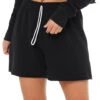 Bella + Canvas Sweatshort 2 Bella + Canvas Sweatshort -Pranty Yoga Shop 6646911696939 black 1a
