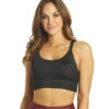 Marika Lacey Yoga Sports Bra -Pranty Yoga Shop 6653610229803 blacklinearfloralemboss 1a