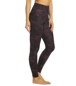Balance Collection Contender Lux 27" Yoga Leggings Wild Plum Floral Outline