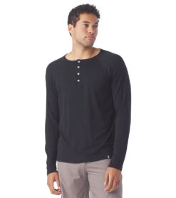 Glyder Relax Henley -Pranty Yoga Shop 6658649227307 black 1a