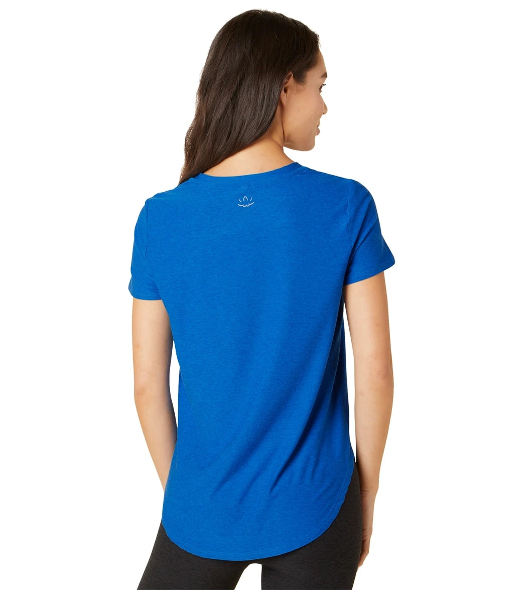 Beyond Yoga Featherweight Spacedye On The Down Low Yoga Tee Wayfinder Blue-Wave 4 Beyond Yoga Featherweight Spacedye On The Down Low Yoga Tee Wayfinder Blue-Wave - Image 2