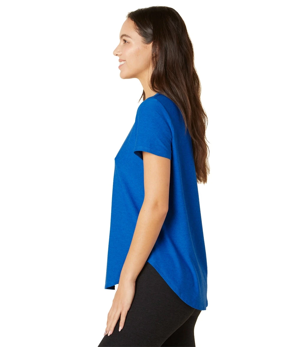 Beyond Yoga Featherweight Spacedye On The Down Low Yoga Tee Wayfinder Blue-Wave 5 Beyond Yoga Featherweight Spacedye On The Down Low Yoga Tee Wayfinder Blue-Wave - Image 3