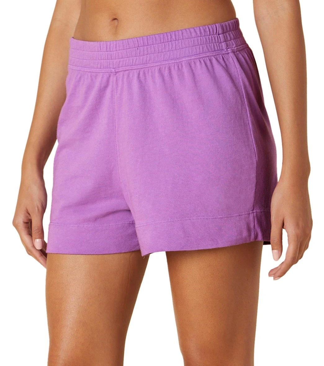 Beyond Yoga Sweat Set Boyfriend Short Washed Bright Iris 3 Beyond Yoga Sweat Set Boyfriend Short Washed Bright Iris