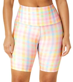 Beyond Yoga High Waisted Biker Short -Pranty Yoga Shop 6688793624619 pastelgingham