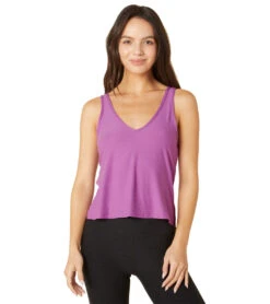 Beyond Yoga Featherweight Double V Tank -Pranty Yoga Shop 6688793690155 brightirisheather 1a