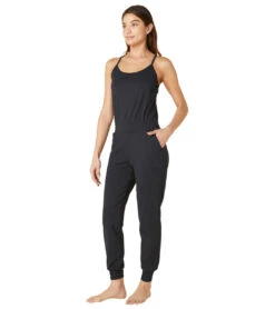 Beyond Yoga Heather Rib Lounge Around Jumpsuit Black Heather