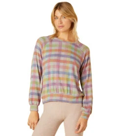 Beyond Yoga Relaxed Raglan Pullover Pastel Gingham 11 Beyond Yoga Relaxed Raglan Pullover Pastel Gingham -Pranty Yoga Shop 6688794804267 pastelgingham