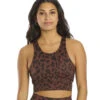 All Fenix Oversized Cheetah Longline Yoga Sports Bra -Pranty Yoga Shop 6710803333163 chocolate 1a