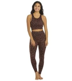 All Fenix Oversized Cheetah Longline Yoga Sports Bra -Pranty Yoga Shop 6710803333163 chocolate 4a
