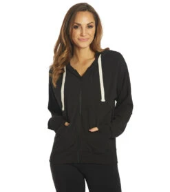 Glyder Vintage Oversized Zip Up Black -Pranty Yoga Shop 6752533643307 black