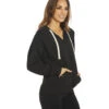 Glyder Vintage Oversized Zip Up Black -Pranty Yoga Shop 6752533643307 black 2a