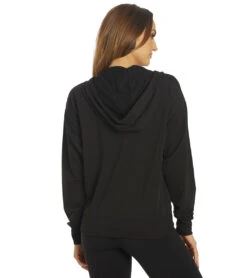 Glyder Vintage Oversized Zip Up Black -Pranty Yoga Shop 6752533643307 black 3a