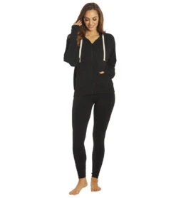 Glyder Vintage Oversized Zip Up Black -Pranty Yoga Shop 6752533643307 black 4a