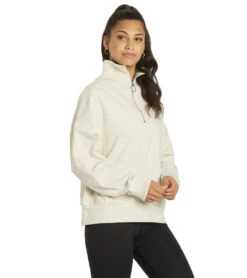 Varley Miller Sweatshirt 9 Varley Miller Sweatshirt -Pranty Yoga Shop 6756035985451 ivorymarl 2a