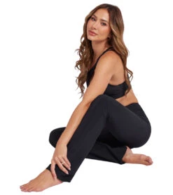 Onzie Rib Studio Flare Leg Pant -Pranty Yoga Shop 6765709197355 blackrib 4a