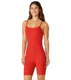 Beyond Yoga Spacedye Get In Gear Biker Jumpsuit Red Hot-Siren
