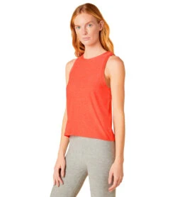 Beyond Yoga Featherweight Spacedye Rebalance Tank Fresh Coral Heather