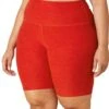 Beyond Yoga Plus Size Spacedye High Waisted Biker Shorts Red Hot-Siren -Pranty Yoga Shop 6780524101675 redhotsiren 2a