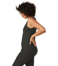 Beyond Yoga Featherweight Easy Access Nursing Crossover Tank Darkest Night -Pranty Yoga Shop 6780525183019 darkestnight 4a