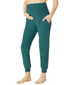 Beyond Yoga Spacedye Beyond The Bump Maternity Midi Joggers Deep Sea Heather