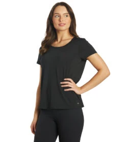 Marika Exhale Tee Black -Pranty Yoga Shop 6782670929963 black 5a
